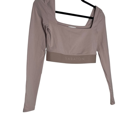 Babaton ‘Sylvia’ Contour Square-neck Long Sleeve in ‘Kasha Taupe’ Size Small - Picture 8 of 9